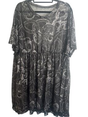 Snake Print Mesh Mini Dress – Size 3X